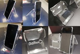 Porta cellulari in plexiglass